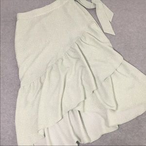LC Lauren Conrad Light Green High Low Skirt